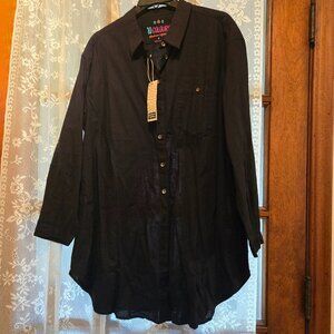 Gudrun Sjoden 10 Colors Black Woven Hi Shirt. NWT. Medium. $55